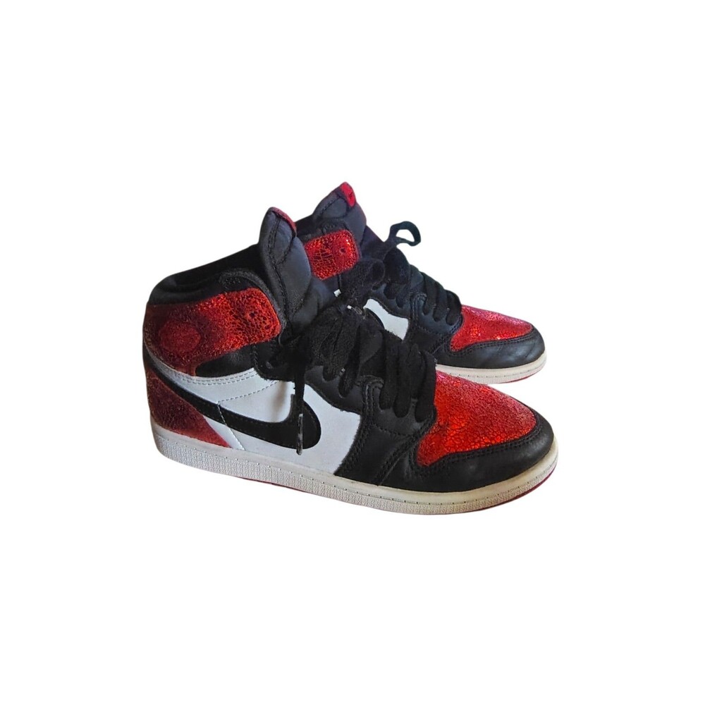 NIKE AIR JORDAN 1 RETRO HIGH OG RUBY RED/BLACK Size 3Y 58